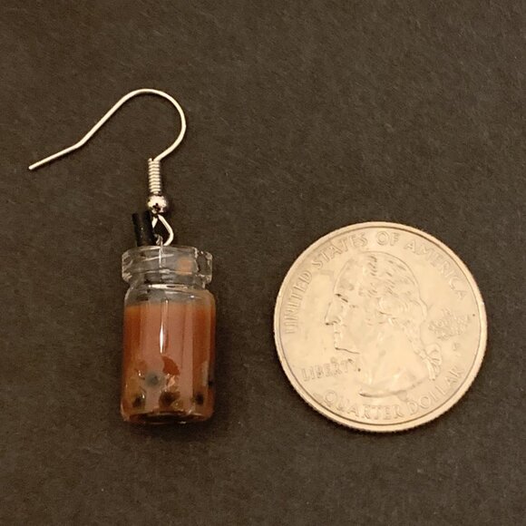 Coffee Earring, Funny Food Earring, Gift Idea, Smoothie Earring, Late Earring - Picture 5 of 5